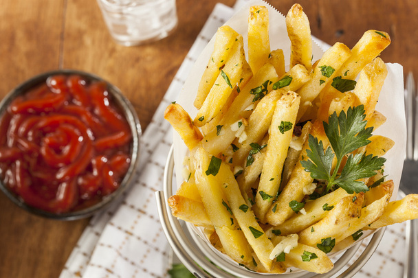 Garlic and Parsley French Fries - Photo, image