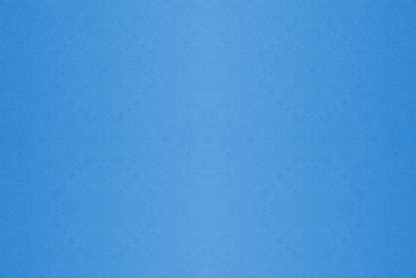 Mavi arkaplanda kusursuz doğrusal soyut vintage desenli güzel bir illüstrasyon - Vektör, Görsel