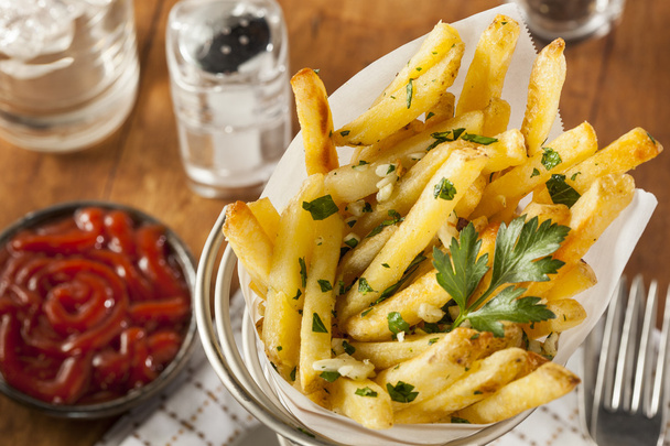 Garlic and Parsley French Fries - Foto, Imagem