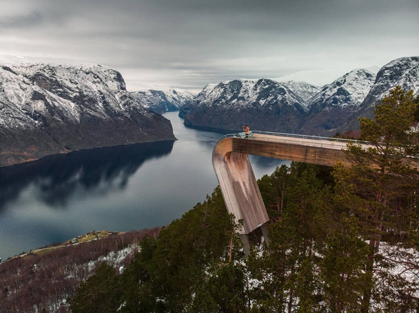 Vue d'un Aurlandsfjord en Norvège
. - Photo, image