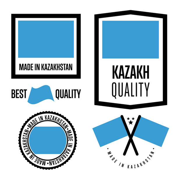 Kazakhstan quality label set for goods - Vektori, kuva