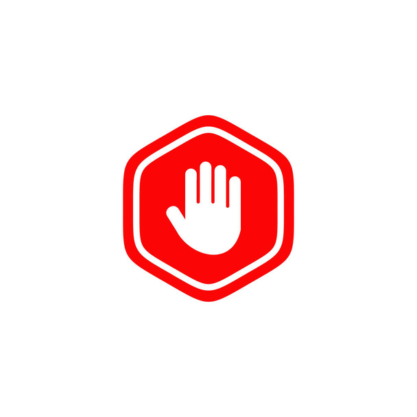 Stop sign icon logo design vector template - Vector, Image