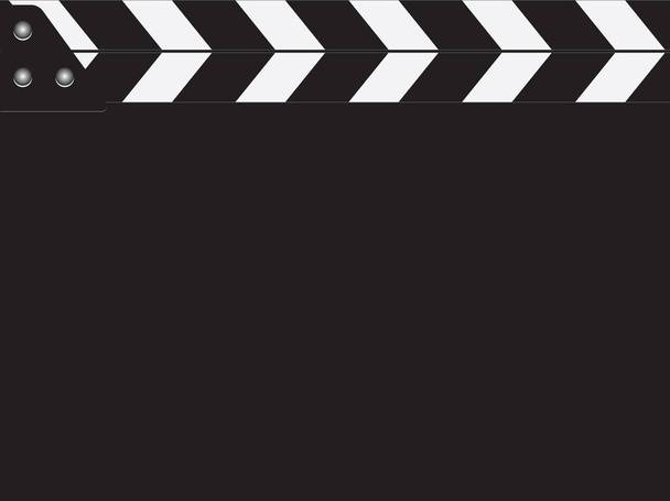 Standard movie clapperboard without a form to fill in information - Διάνυσμα, εικόνα