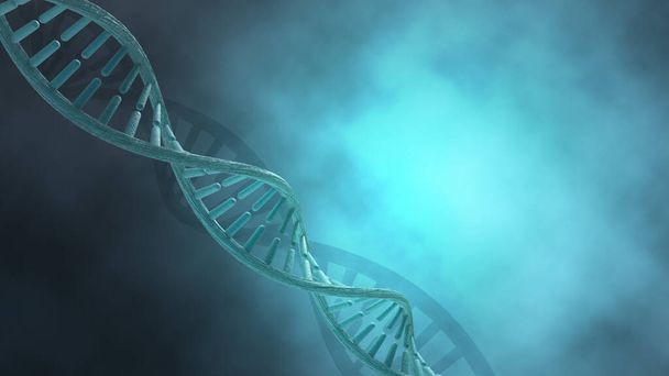 Ihmisen DNA-säikeiden konsepti tausta. 3D-renderointi
 - Valokuva, kuva