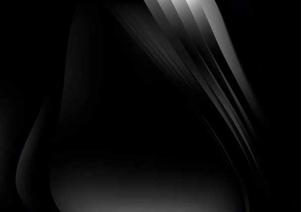 Black Darkness Futuristic Background Vector Illustration Design Beautiful elegant Template graphic art image - Vector, Image