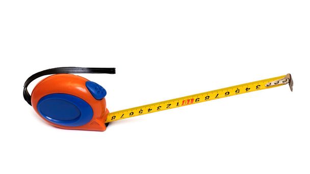 Measuring tape isolated on a white background close up - Zdjęcie, obraz