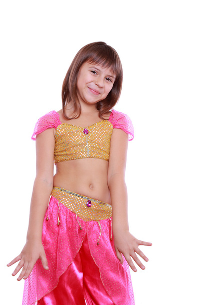 Lovely belly-dancer on holiday theme - Фото, зображення