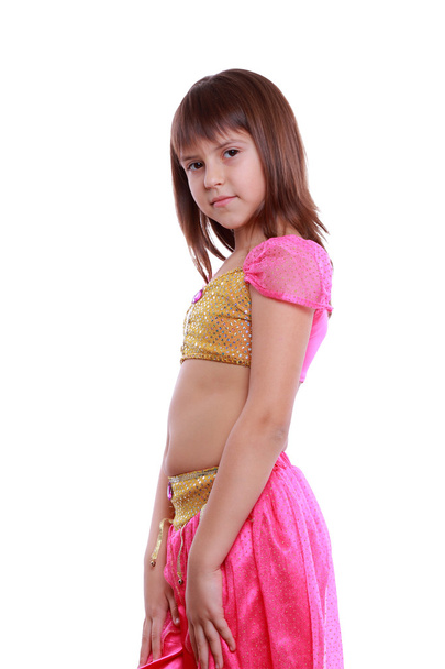 Arabic belly-dancer wearing pink dress - Fotoğraf, Görsel
