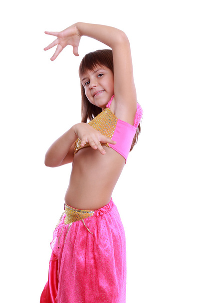 Arabic belly-dancer wearing pink dress - Φωτογραφία, εικόνα