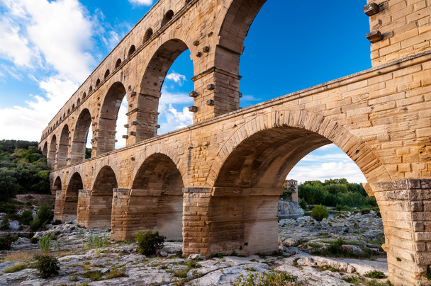 Pont du Gard close view of aqueduct horizontal - Foto, Imagem