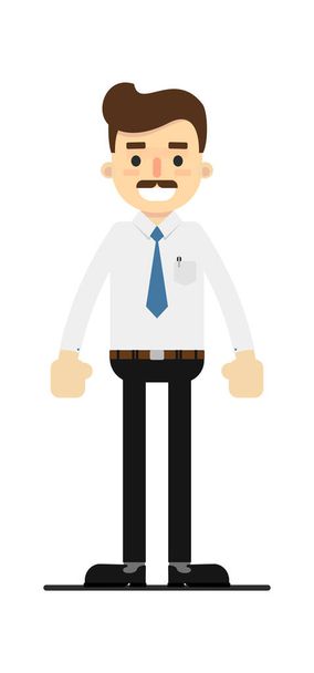 Smiling lawyer character isolated on white background vector illustration. People personage in flat design. - Vettoriali, immagini
