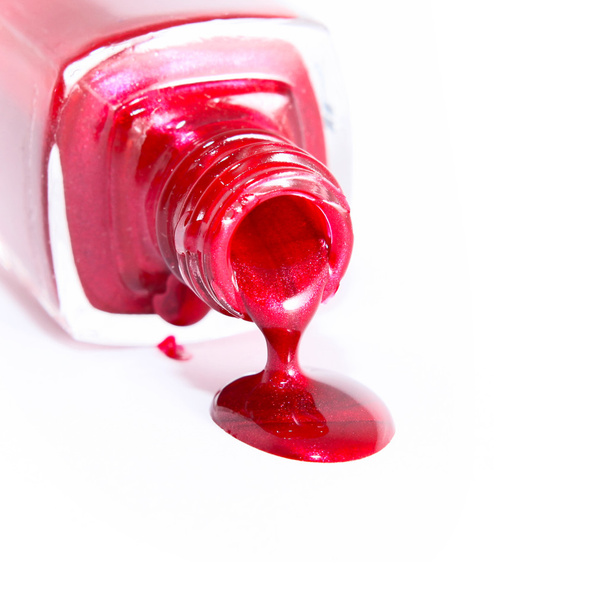 Rode nagellak fles - Foto, afbeelding