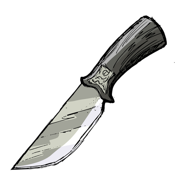 knife, weapon of crime - Vector, imagen