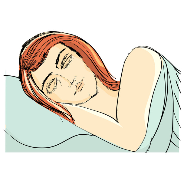 spící žena - Vektor, obrázek