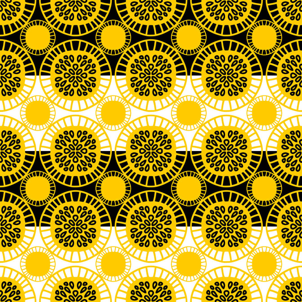 Decorative circles pattern. Textile geometrical design - Вектор, зображення