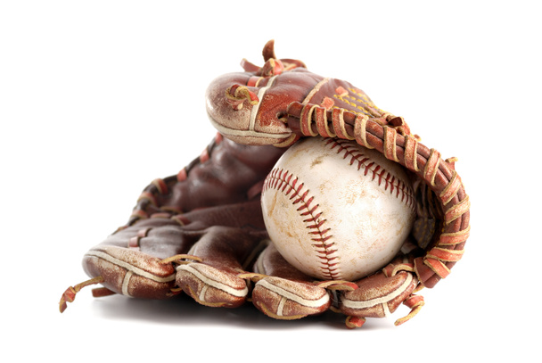 baseball kesztyű és labda - Fotó, kép