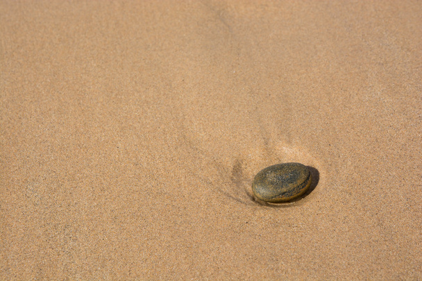 Хвилі промиті пісок і єдиний камінь
 - Фото, зображення