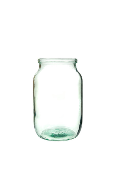 Vaso di vetro vuoto su sfondo bianco. - Foto, immagini