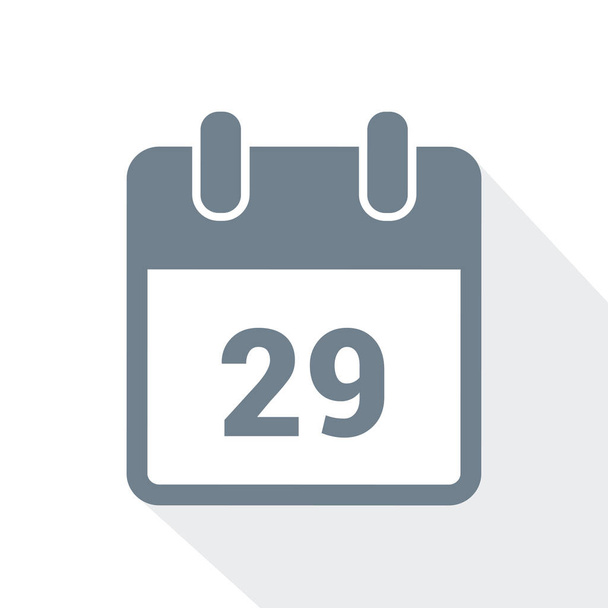 simple calendar icon 29 on white background - Vector, Image