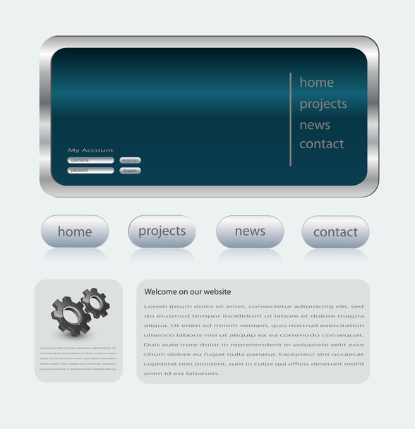 Business website template - Vector, afbeelding