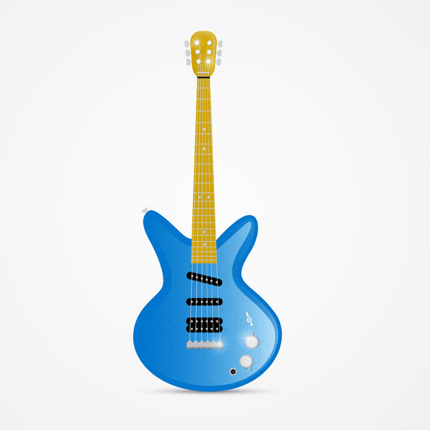 Vector Blue Electric Guitar - Vector, Image