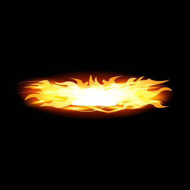 Icono de vector de llama. Icono de vector realista aislado en llama de fondo blanco
. - Vector, Imagen