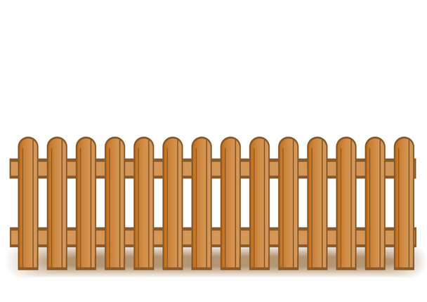 茶色の木柵のベクトル イラスト - ベクター画像