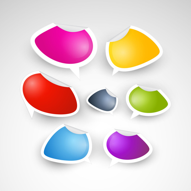 kleurrijke stickers - Vector, afbeelding