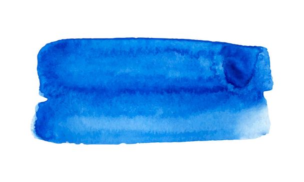 Абстрактный акварельный синий ручной рисунок текстурированное пятно, изолированные на белом фоне, векторная иллюстрация
. - Вектор,изображение