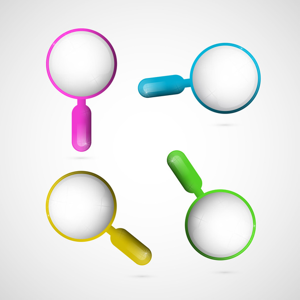 Magnifying Glass Set - Vector, Image