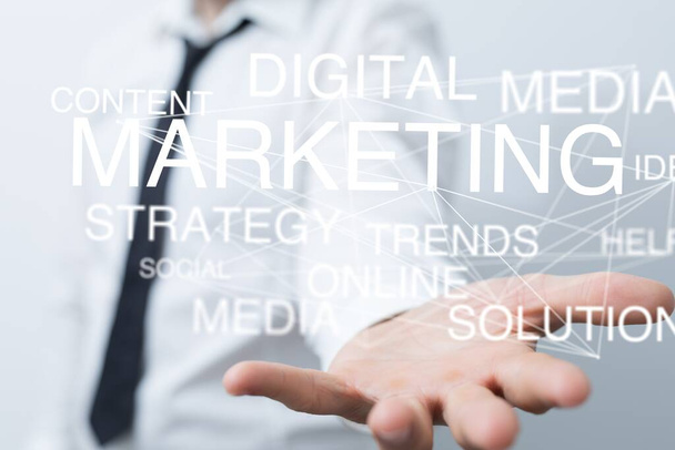 marketing digital concept in hand - Foto, Imagem