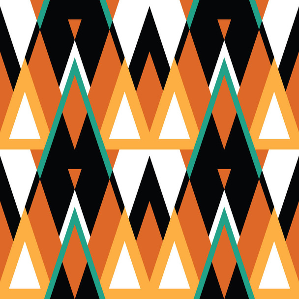 Linear color triangle vector pattern. Abstract seamless background. - Διάνυσμα, εικόνα