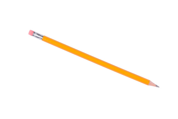 αιχμηρά μολύβια με γκρι γραφίδα σε λευκό φόντο - Φωτογραφία, εικόνα