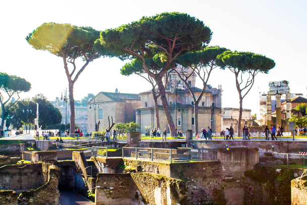 Rome. Trajan's forum (Foro di Traiano) - an open-air archaeological Museum - Фото, зображення