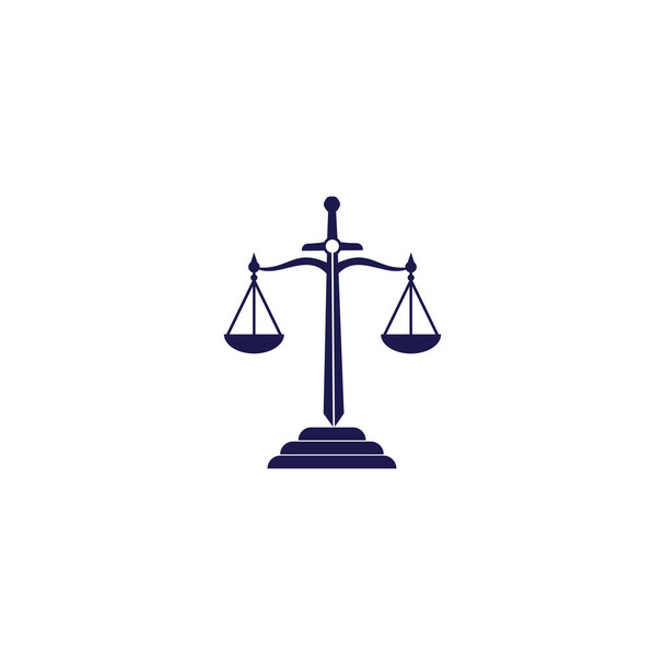 Law und Attorney Logo Design. Anwaltskanzlei und Büro Vektor Logo Design. - Vektor, Bild