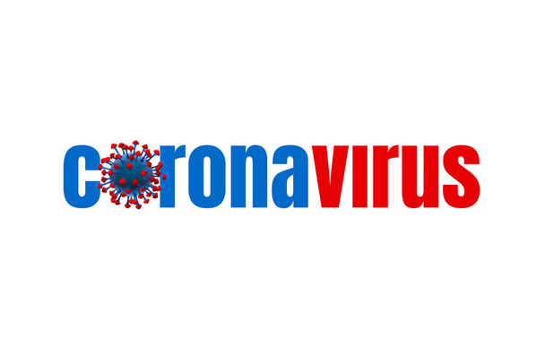 Coronavirus organism danger, biology macro, white background. - Vektor, obrázek