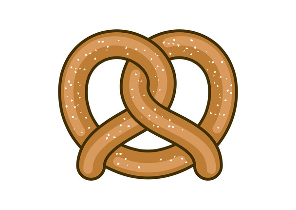Pretzel icon vector. Salty pretzel vector. Salty pastry icon. Pretzel isolated on a white background - Vector, Imagen