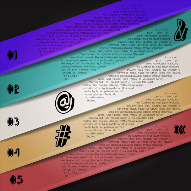 Colorful infographics with stripes of different shades. Vector - Vector, Image