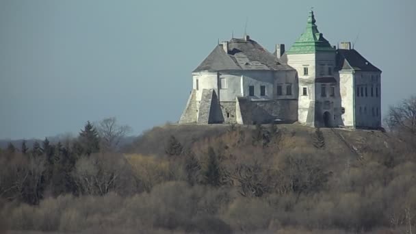 Общий вид замка Олешко - Кадры, видео