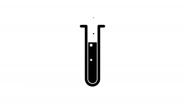 Une icône animée du tube. Le logo du labo. Bulles provenant de réactifs chimiques. Animation vectorielle 2D en boucle. Canal alpha 4K
. - Séquence, vidéo