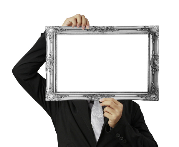 looking through an empty picture frame - Φωτογραφία, εικόνα