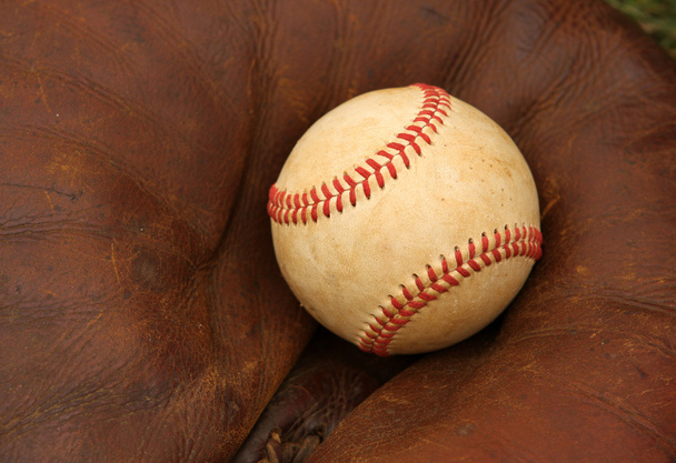 Béisbol en un guante
 - Foto, imagen