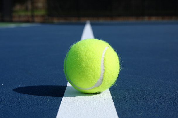 Tennis Ball on the Court - Fotoğraf, Görsel
