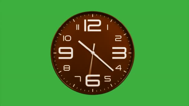 Modern face relógio laranja movendo-se rápido para a frente time lapse.Clock ticking tempo acelerado no fundo tela verde. Temporizador de alta velocidade. O tempo voa rapidamente para a frente neste lapso de tempo. Relógio cara se esgotando em alta velocidade
. - Filmagem, Vídeo