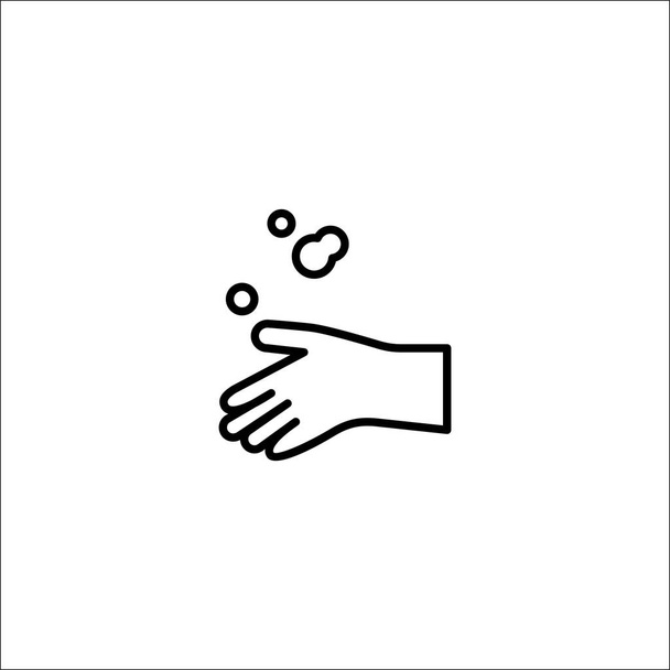 hand washing, hand cleanning icon vector illustration - Vector, Image