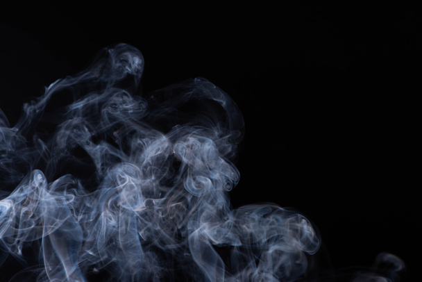 abstrait blanc fumée fluide sur fond noir
 - Photo, image