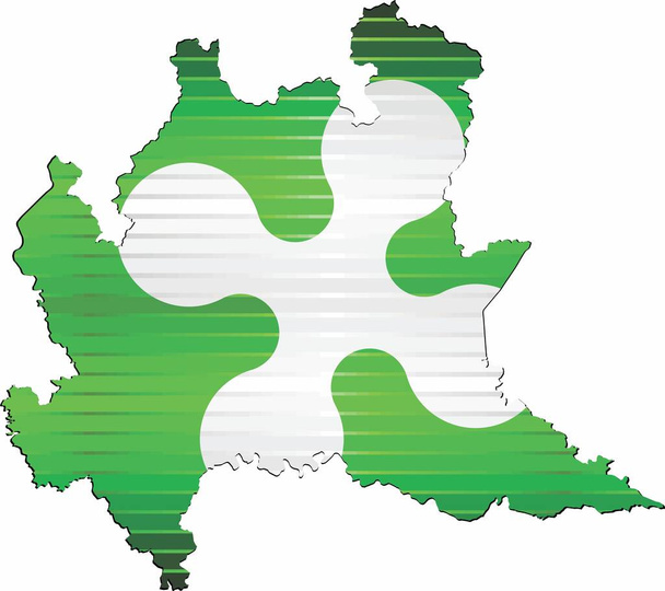 Mappa Shiny Grunge della Lombardia - Illustrazione, Mappa tridimensionale della Lombardia
 - Vettoriali, immagini