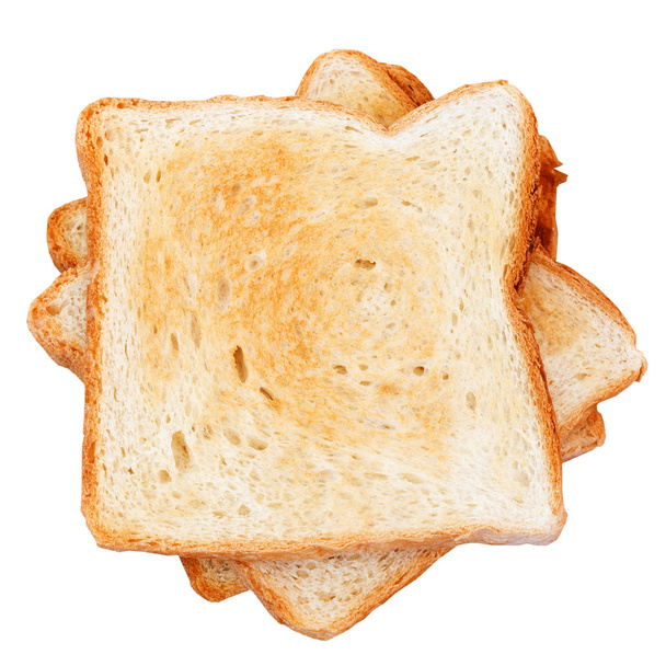 свежеприготовленные тосты, изолированные на белом
 - Фото, изображение