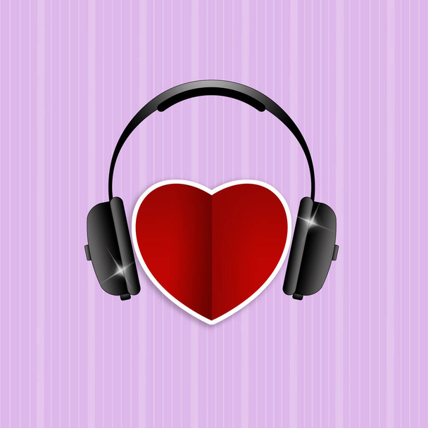an illustration of headphones on a purple background for asmr - Photo, Image