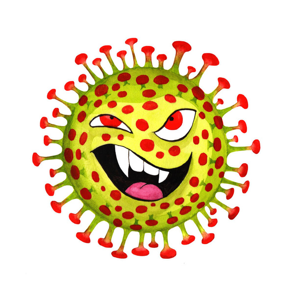 Иллюстрационная коронавирусная молекула
 - Фото, изображение
